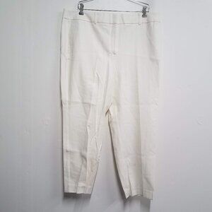 Ann Taylor Factory Curvy Ankle Fit PantsWhite Womens 16 27027097 / 893544 NEW